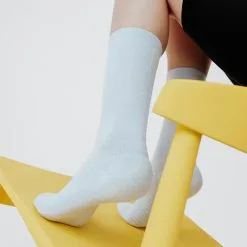 Newfeel Calcetines Caminar Altos X2 Urban Walk Beis/azul Celeste -tienda de material de boxeo calcetines caminar altos x2 urban walk beisazul celeste 1