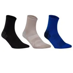 Calcetines Caminar Newfeel Adulto WS 100 Mid Negro (lote De 3 Pares) -tienda de material de boxeo calcetines caminarmarcha nordica ws 100 mid negrogrisazul 3 pares