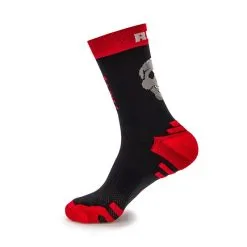 CALCETINES DE RUNNING #PARTYRUN Unisex - KAMUABU Color NEGRO/ROJO De 23CM -tienda de material de boxeo calcetines de running partyrun unisex kamuabu color negrorojo de 23cm 2
