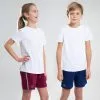Decathlon Camiseta Atletismo AT 100 Niños Blanco Mangas Cortas Transpirable