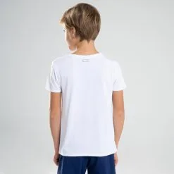 Decathlon Camiseta Atletismo AT 100 Niños Blanco Mangas Cortas Transpirable -tienda de material de boxeo camiseta atletismo at 100 nios blanco mangas cortas transpirable 3