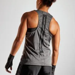 Camiseta De Boxeo Sin Mangas Mujer Outshock 500 Gris -tienda de material de boxeo camiseta de boxeo sin mangas mujer outshock 500 gris 3