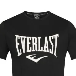 Camiseta Manches EVERLAST Courtes Moss Negra Logo Blanco -tienda de material de boxeo camiseta manches everlast courtes moss negra logo blanco 3
