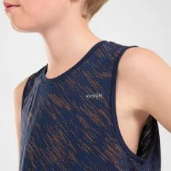 KUPIMA Camiseta Sin Mangas Running Sin Costuras Niños - KIPRUN CARE Marino Naranja -tienda de material de boxeo camiseta sin mangas running sin costuras nios kiprun care marino naranja 3