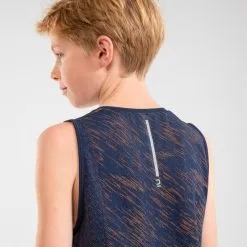 KUPIMA Camiseta Sin Mangas Running Sin Costuras Niños - KIPRUN CARE Marino Naranja -tienda de material de boxeo camiseta sin mangas running sin costuras nios kiprun care marino naranja 4