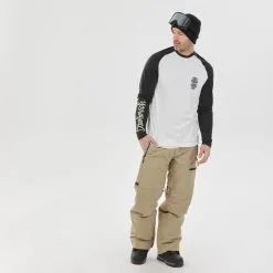 WEDZE Camiseta Térmica De Esquí Hombre - BL 590 Brokovich Lana Merina - Negro Blanco -tienda de material de boxeo camiseta termica de esqui hombre bl 590 brokovich lana merina negro blanco 3