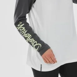 WEDZE Camiseta Térmica De Esquí Lana Merina Mujer - BL 590 Brokovitch - Gris Blanco -tienda de material de boxeo camiseta termica de esqui lana merina mujer bl 590 brokovitch gris blanco 1