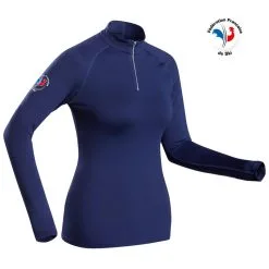 Camiseta Térmica Interior De Esquí Y Nieve 1/2 Cremallera Mujer Wedze 500 Azul 13 Camiseta Térmica Interior De Esquí Y Nieve 1/2 Cremallera Mujer Wedze 500 Azul -tienda de material de boxeo camiseta termica esqui mujer 500 ffs 12 cremallera azul marino