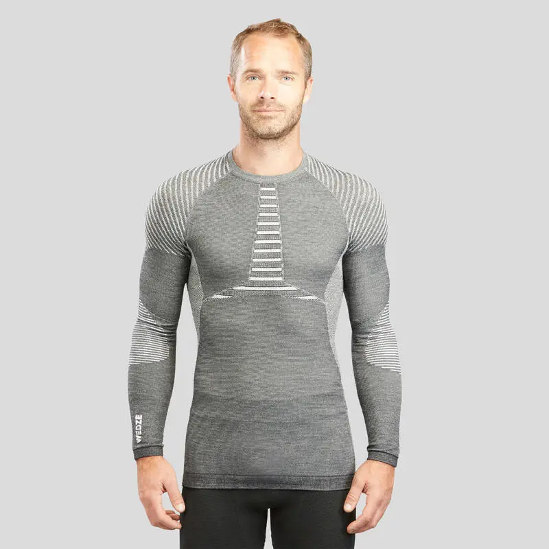 Camiseta Térmica Interior De Esquí Y Nieve Lana Merina Hombre Wedze Ski 900 Gris 3 Camiseta Térmica Interior De Esquí Y Nieve Lana Merina Hombre Wedze Ski 900 Gris