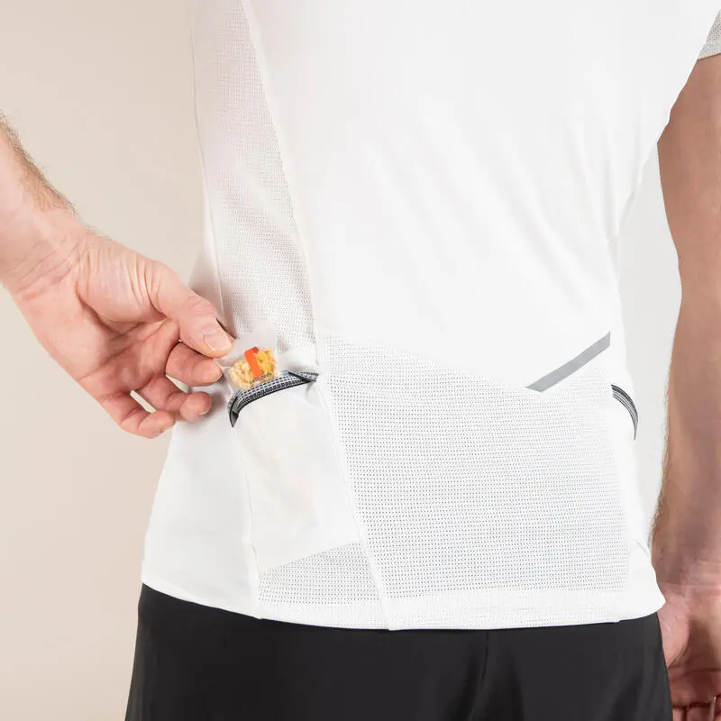 EVADICT Camiseta Trail Running Hombre Blanco Manga Corta Cremallera 7 EVADICT Camiseta Trail Running Hombre Blanco Manga Corta Cremallera - Imagen 5