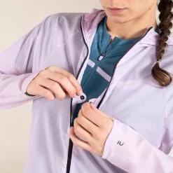 EVADICT Chaqueta Cortavientos Trail Running Mujer Morada -tienda de material de boxeo chaqueta cortavientos trail running mujer morada 4