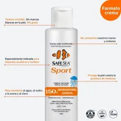 Safe Sea Crema Solar Corporal Y Facial Para Deportistas SPF 50 Plus -tienda de material de boxeo crema solar corporal y facial para deportistas spf 50 plus 2