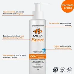 Safe Sea Crema Solar Corporal Y Facial Para Deportistas SPF 50 Plus -tienda de material de boxeo crema solar corporal y facial para deportistas spf 50 plus 6
