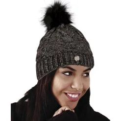 Regatta Gorro Beanie Lovella III Borla Para Mujer Negro -tienda de material de boxeo gorro beanie lovella iii borla para mujer negro 1