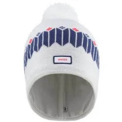 GORRO DE INVIERNO ADULTO WEDZE JACQUARD BLANCO AZUL 10 GORRO DE INVIERNO ADULTO WEDZE JACQUARD BLANCO AZUL -tienda de material de boxeo gorro de invierno adulto wedze jacquard blanco azul 2