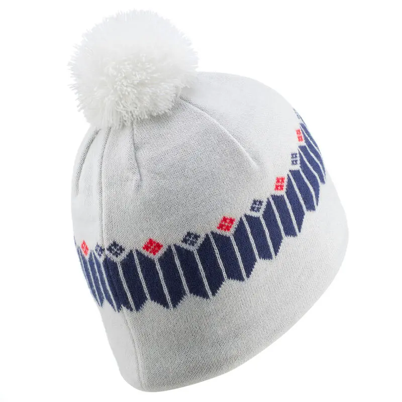 GORRO DE INVIERNO ADULTO WEDZE JACQUARD BLANCO AZUL 7 GORRO DE INVIERNO ADULTO WEDZE JACQUARD BLANCO AZUL - Imagen 5