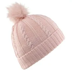 Gorro De Invierno Adulto Wedze Torsades Trenzas Rosa -tienda de material de boxeo gorro de invierno adulto wedze torsades trenzas rosa 1