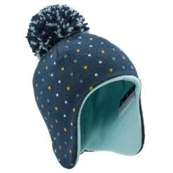 WEDZE Gorro De Invierno Peruano Bebé Violeta Y Azul Turquesa -tienda de material de boxeo gorro de invierno peruano bebe azul marino y turquesa