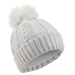WEDZE Gorro De Invierno Niños Trenzas De Lana Verde -tienda de material de boxeo gorro de nieve y esqui nios wedze torsades trenzas lana gris