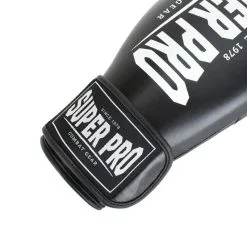Super Pro Combat Gear Guantes De Boxeo - Champ - En Blanco Y Negro -tienda de material de boxeo guantes de boxeo champ en blanco y negro 3