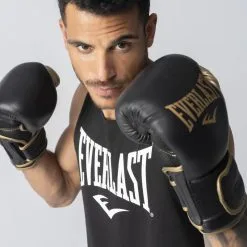 Guantes De Boxeo Everlast Powerlock Negro/oro -tienda de material de boxeo guantes de boxeo everlast powerlock negrooro 1