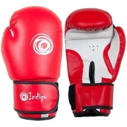 INDIGO SPORTS Guantes De Boxeo PVC INDIGO 12oz Rojo