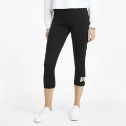 Mallas Mujer PUMA 3/4 Essentials Logo Negro -tienda de material de boxeo mallas mujer puma 34 essentials logo negro 1