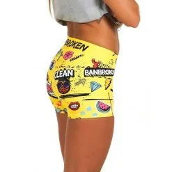 Pantalón Corto Short Mujer Banbroken PURPLE LIFT Morado -tienda de material de boxeo pantalon corto short mujer banbroken yellow fun amarillo