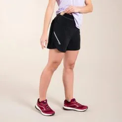 EVADICT Pantalón Corto Trail Running Holgado Mujer Negro -tienda de material de boxeo pantalon corto trail running holgado mujer negro 2