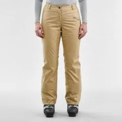 Pantalón De Esquí Y Nieve Mujer Wedze Ski-P 100 Beige