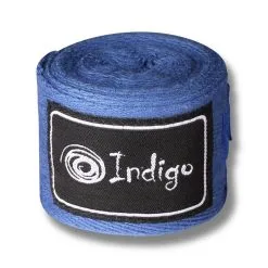 INDIGO SPORTS Venda De Boxeo De Algodón Y Nailon INDIGO 300* 5 Cm Negro -tienda de material de boxeo venda de boxeo de algodon y nailon indigo 250 5 cm azul
