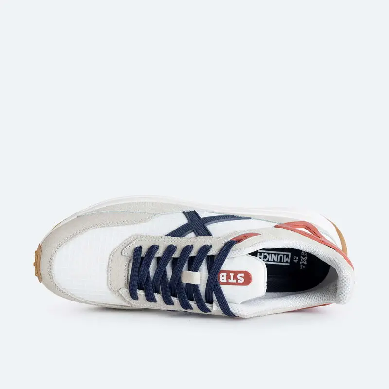 Zapatilla Casual MUNICH TIP Para Hombre Blanco 5 Zapatilla Casual MUNICH TIP Para Hombre Blanco - Imagen 3